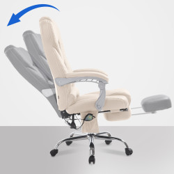 Fauteuil de bureau Pacific avec fonction massage V2 cr?me