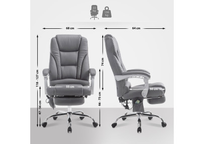 Silla De Oficina De Masaje Pacific V2 Gris