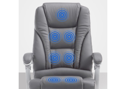Fauteuil de bureau Pacific avec fonction massage V2 gris