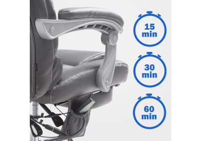 Fauteuil de bureau Pacific avec fonction massage V2 gris