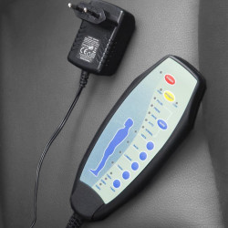 Sedia da ufficio Pacific con funzione massaggio in similpelle grigio