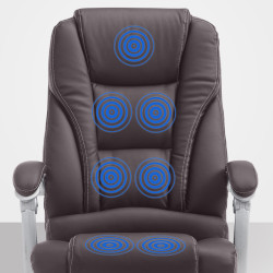 Fauteuil de bureau Pacific V2 marron avec fonction massage