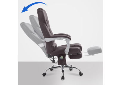 Fauteuil de bureau Pacific V2 marron avec fonction massage