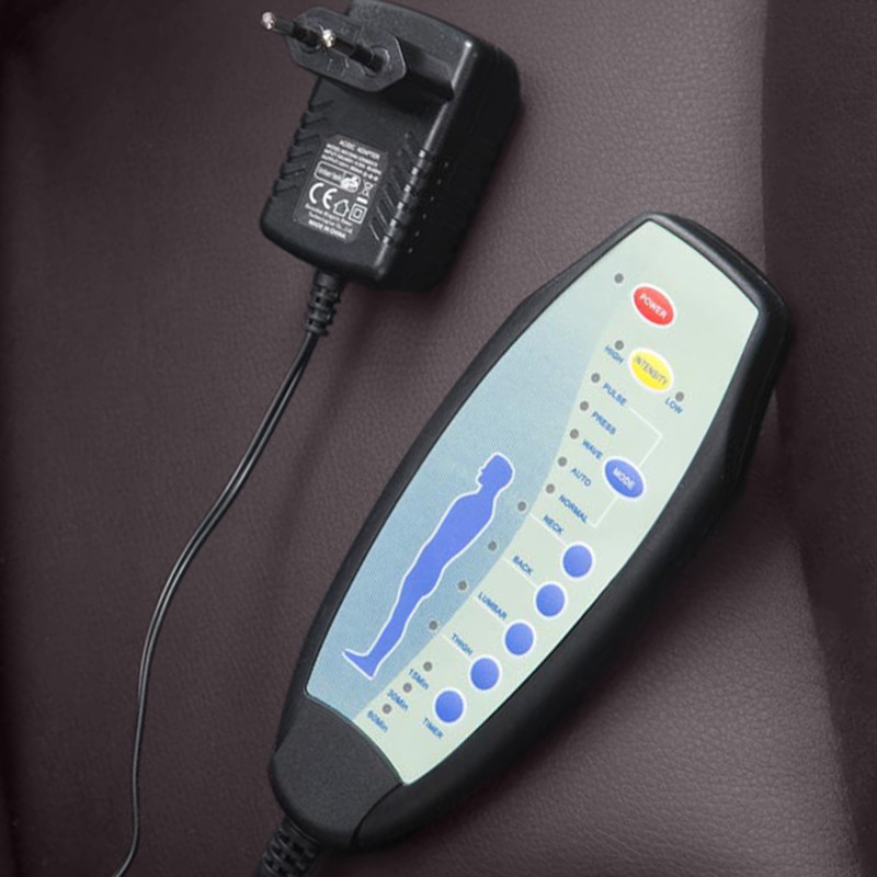 Sedia da ufficio Pacific con funzione massaggio in similpelle marrone