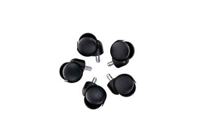5 Ruedas para Sillas de Oficina Negro