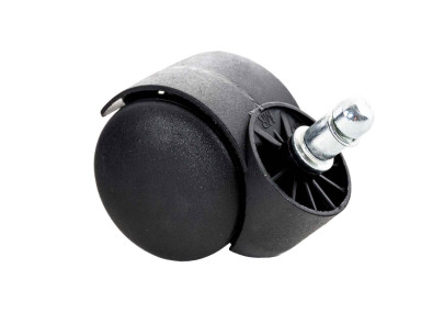 Lot de 5 roulettes de sol en plastique noir