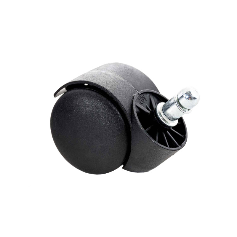 Lot de 5 roulettes de sol en plastique noir