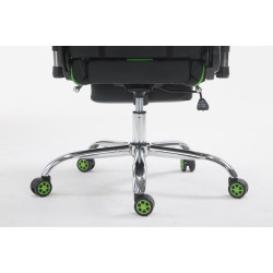 Fauteuil de bureau racing Limit V2 en similicuir avec repose-pieds, noir/vert