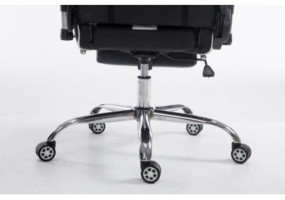 Silla de oficina Limit en cuero sintético Negro/blanco,Con reposapiés