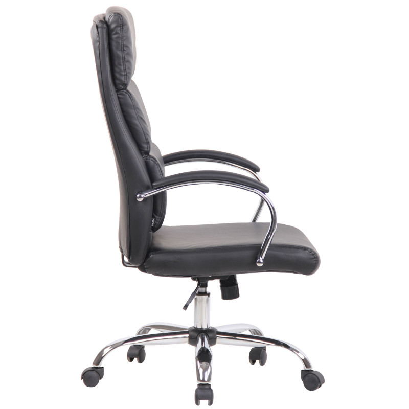 Fauteuil de bureau Bradford, similicuir noir