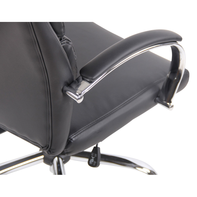 Fauteuil de bureau Bradford, similicuir noir