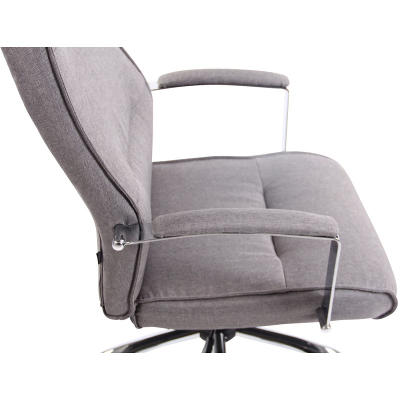 Chaise de bureau Portland, tissu gris