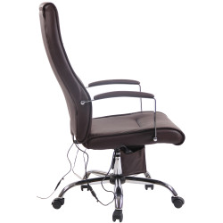Fauteuil de bureau Portland en similicuir avec fonction massage, marron