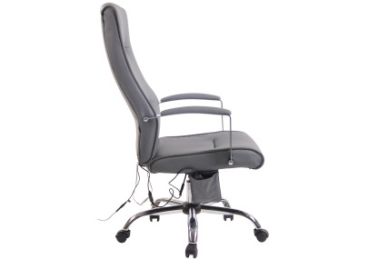 Fauteuil de bureau Portland en similicuir avec fonction massage, gris