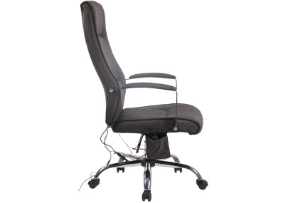 Fauteuil de bureau Portland en tissu avec fonction massage, gris foncé
