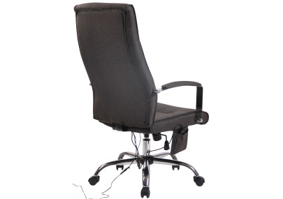 Fauteuil de bureau Portland en tissu avec fonction massage, gris fonc?