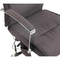 Fauteuil de bureau Portland en tissu avec fonction massage, gris foncé