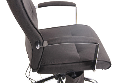 Fauteuil de bureau Portland en tissu avec fonction massage, gris foncé