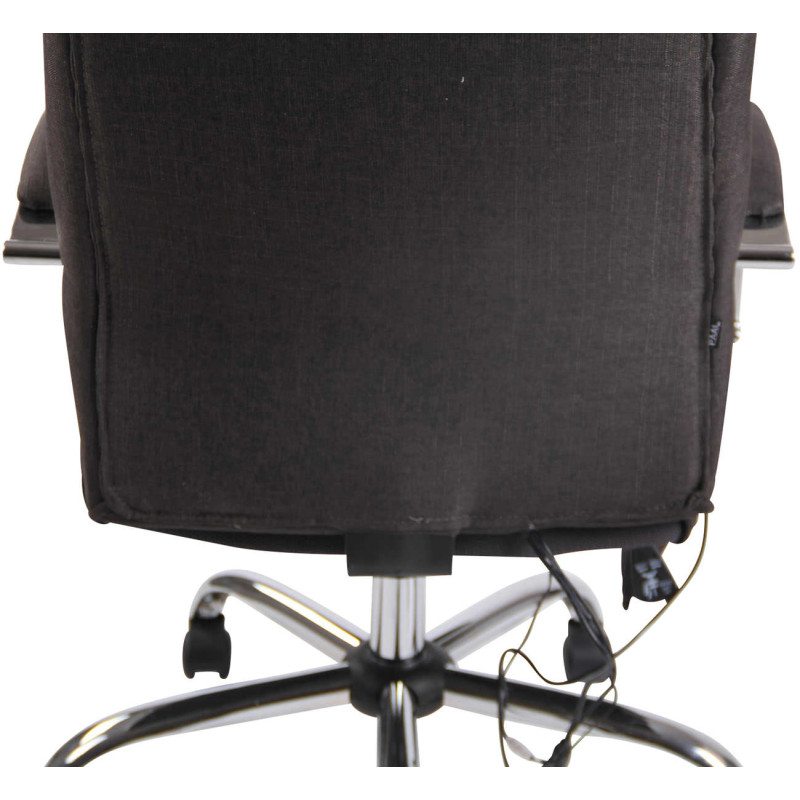 Fauteuil de bureau Portland en tissu avec fonction massage, gris fonc?