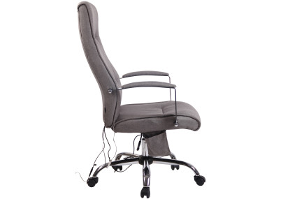 Fauteuil de bureau Portland, tissu avec fonction massage, gris