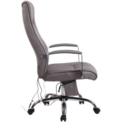 Fauteuil de bureau Portland, tissu avec fonction massage, gris