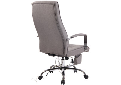Fauteuil de bureau Portland, tissu avec fonction massage, gris