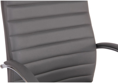 Fauteuil de bureau Valais en similicuir avec fonction massage, gris