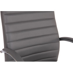 Fauteuil de bureau Valais en similicuir avec fonction massage, gris