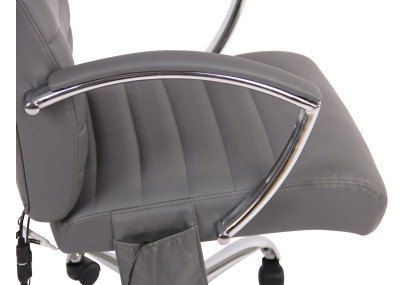 Silla de Oficina Masajeante Valais Gris,Simil cuero