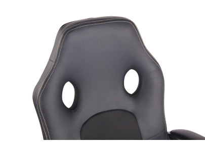 Silla de oficina Elbing en Cuero PU Negro/negro