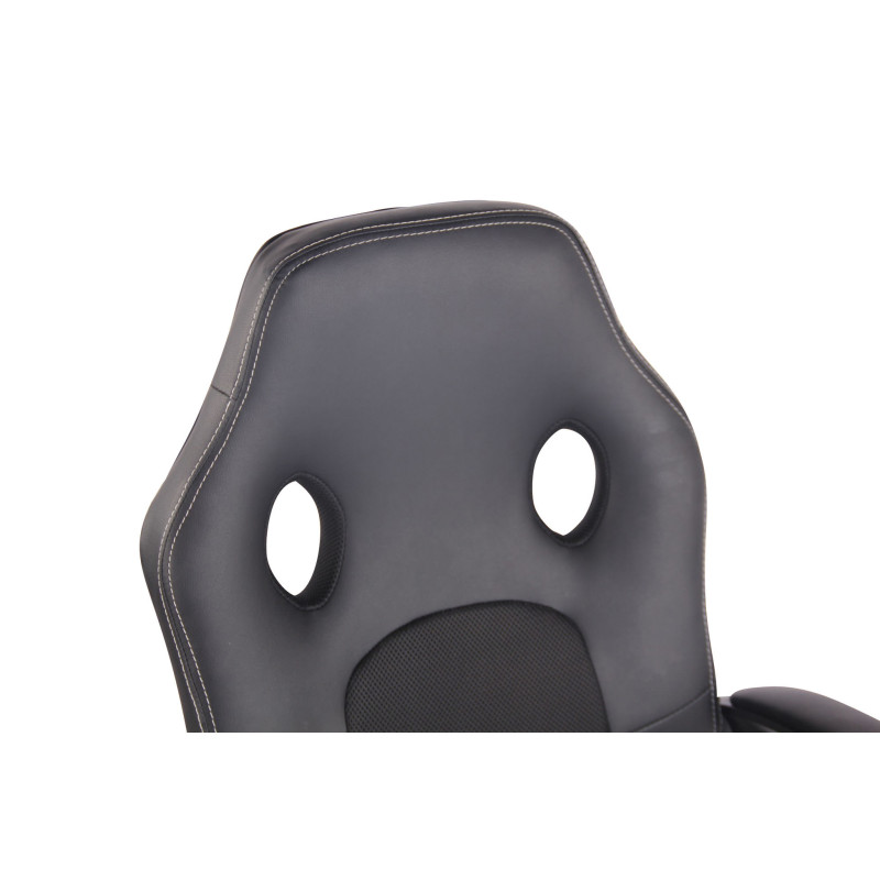 Chaise de bureau Elbing, noire/noire