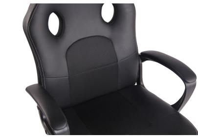 Chaise de bureau Elbing, noire/noire