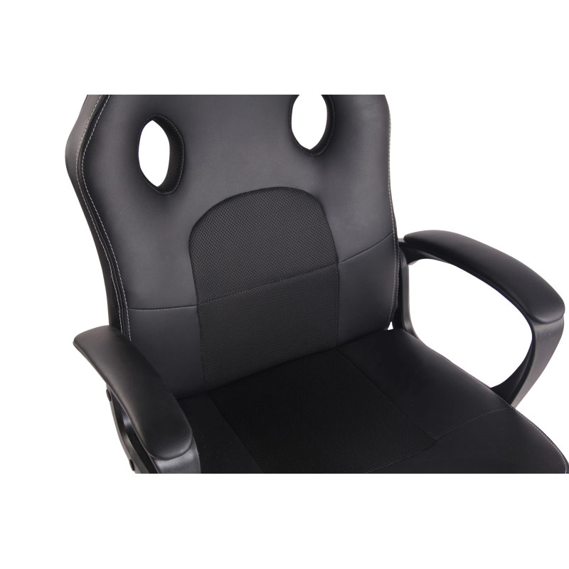 Chaise de bureau Elbing, noire/noire