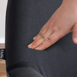 Taburete de cocina Braga en terciopelo Negro,Cromado