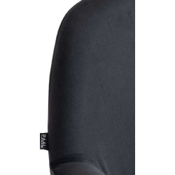 Taburete de cocina Braga en terciopelo Negro,Cromado