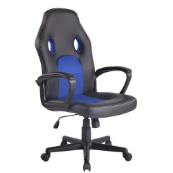 Sedia Gaming Elbing In Similpelle Nero/blu