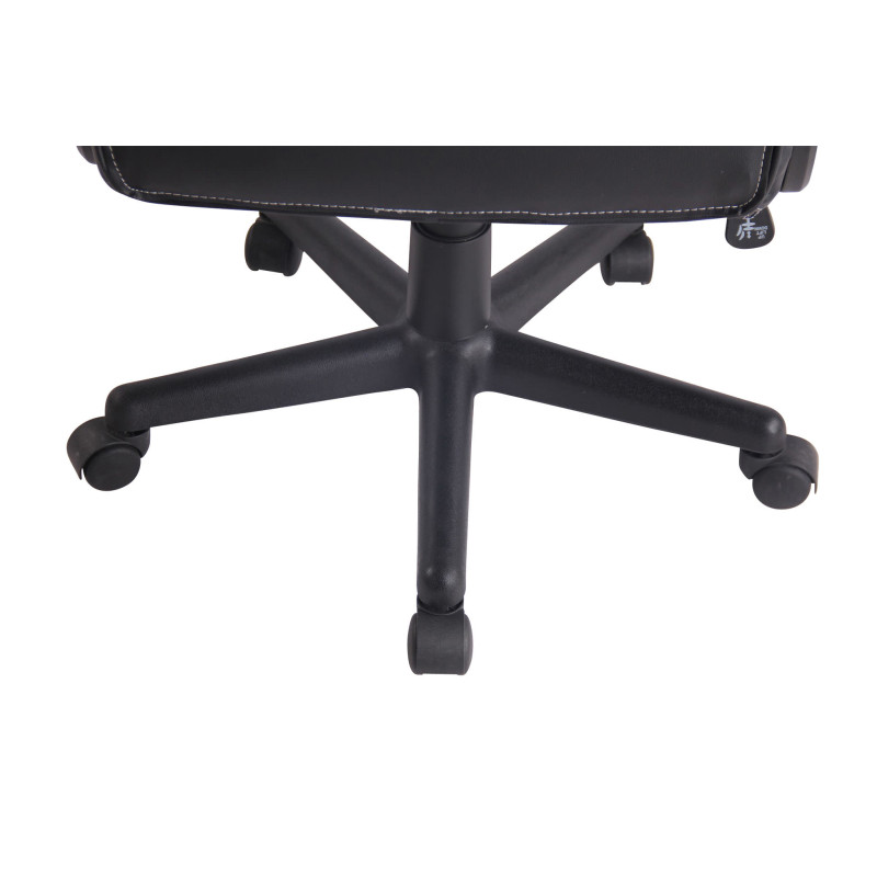 Chaise de bureau Elbing, noir/bleu