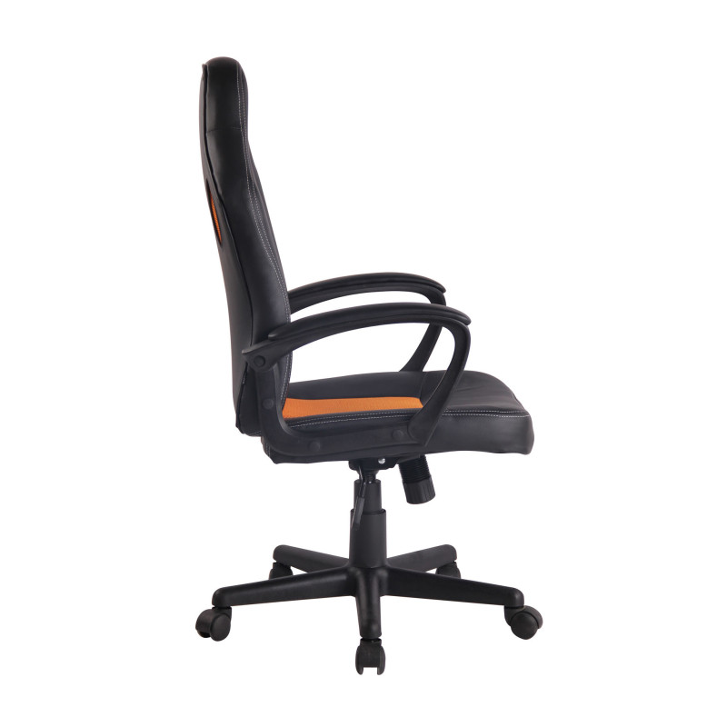 Chaise de bureau Elbing, noir/orange