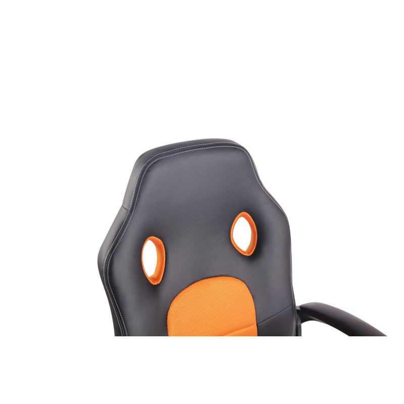 Chaise de bureau Elbing, noir/orange