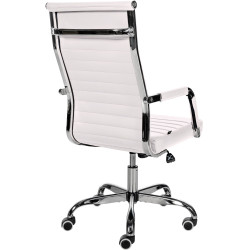 Sedia Da ufficio Amadora bianco,Finta pelle