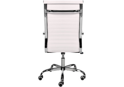 Silla De Oficina Amadora en polipiel o tela Blanco,Simil cuero