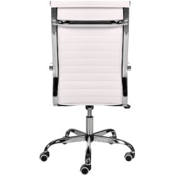 Fauteuil de bureau Amadora, similicuir, blanc