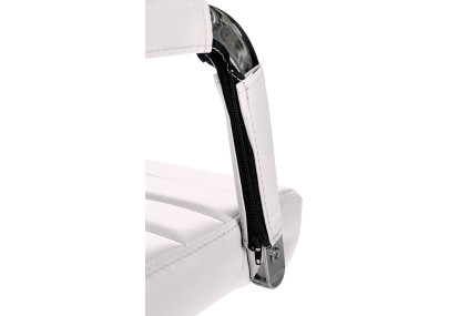 Fauteuil de bureau Amadora, similicuir, blanc