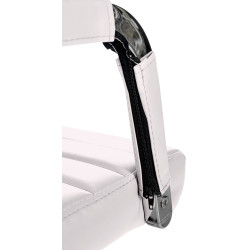 Fauteuil de bureau Amadora, similicuir, blanc