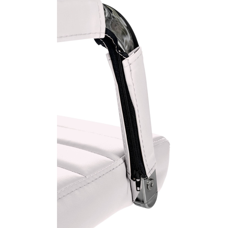 Fauteuil de bureau Amadora, similicuir, blanc