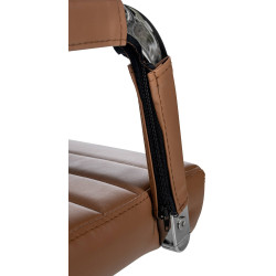 Chaise de bureau Amadora, similicuir, marron clair