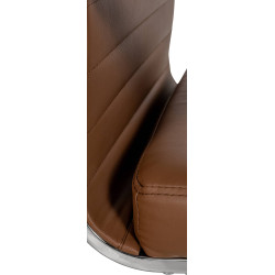 Sedia Da ufficio Amadora marrone chiaro,Finta pelle