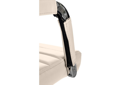 Silla De Oficina Amadora en polipiel o tela Crema,Simil cuero