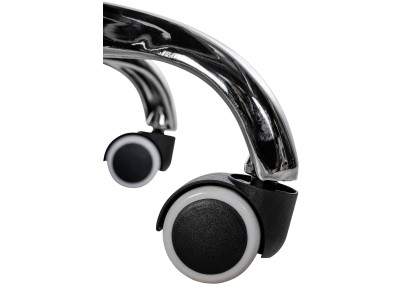 Chaise de bureau Amadora, similicuir, crème