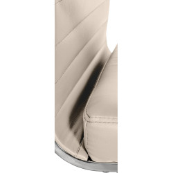 Chaise de bureau Amadora, similicuir, crème